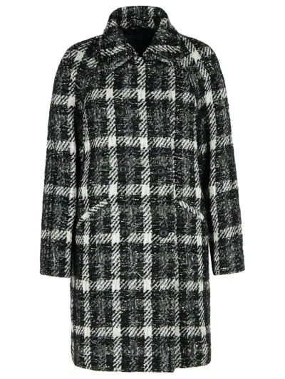 Fay Black Cotton Blend Coat Woman In Black