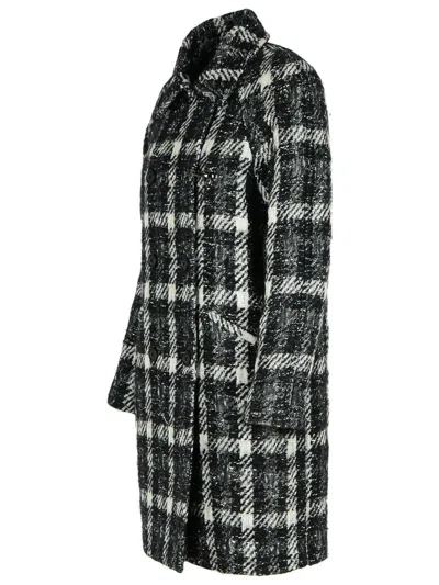 Fay Black Cotton Blend Coat Woman In Black