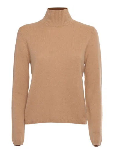 Kangra Cashmere Regular Fit Turtleneck Sweater In Brown