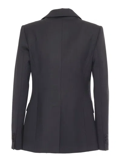 P.a.r.o.s.h Tailored Satin Lapel Long Sleeve Jacket In Black