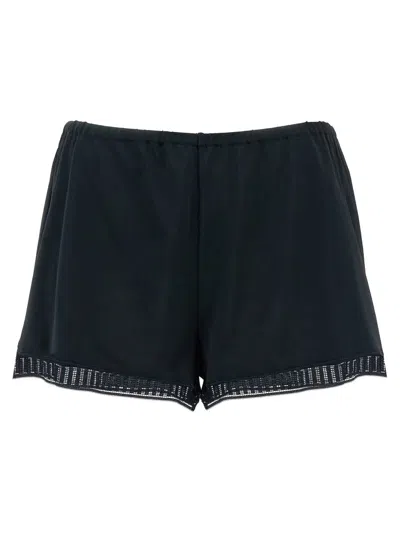 Eres Sylvie Graphic Lace-trim Short In Black