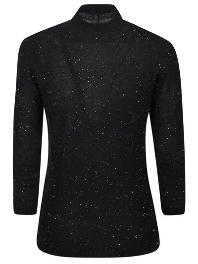 Fabiana Filippi Glitter Jumper In Black