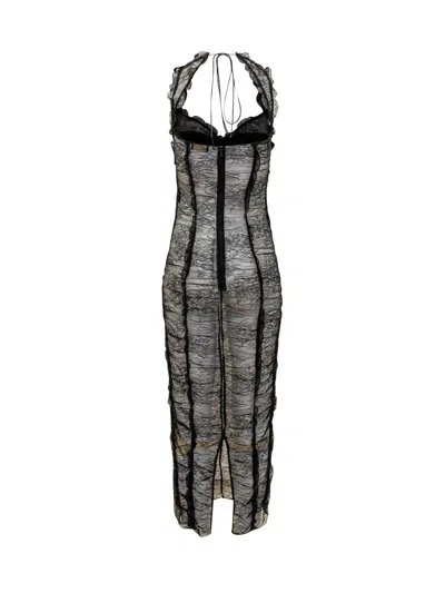 De La Vali Pampato Midi Dress In Black