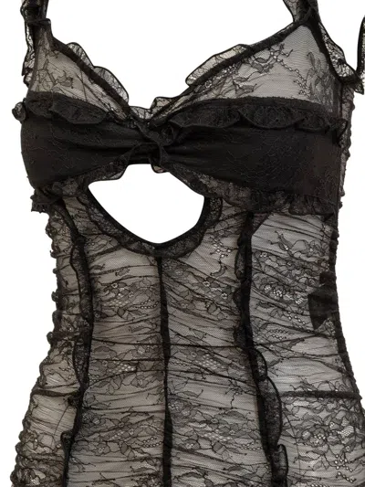De La Vali Pampato Midi Dress In Black
