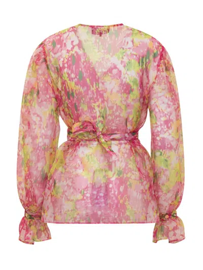 Del Core Cocoon Blouse In Pink