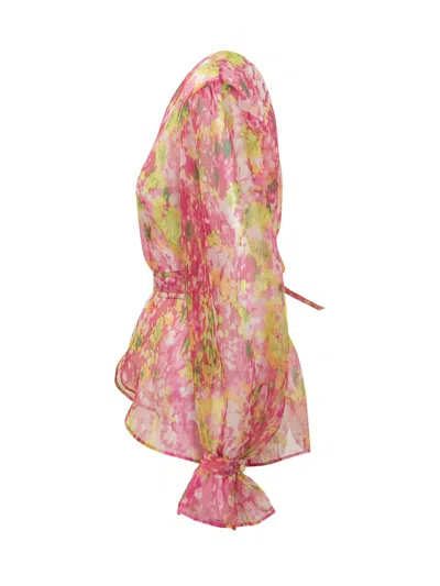 Del Core Cocoon Blouse In Pink