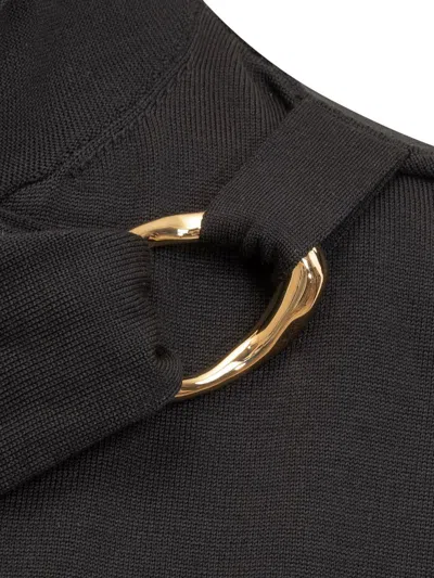 Jil Sander Hardware-detail Knitted Tank Top In Black