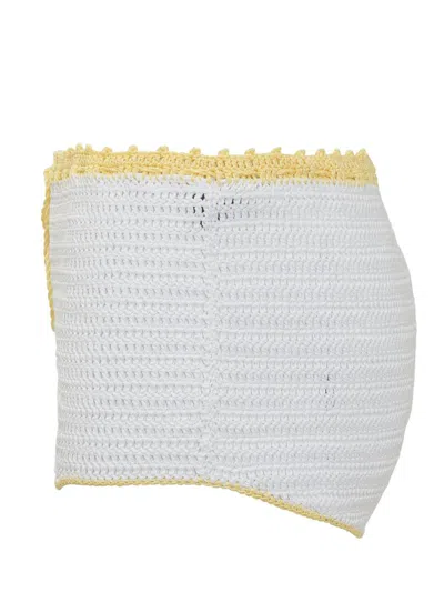 Mixik Crochet-knit Shorts In White