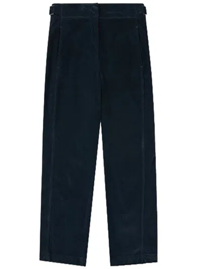 Incotex Corduroy Jeans With Belt Loops And Button Detail In Blue