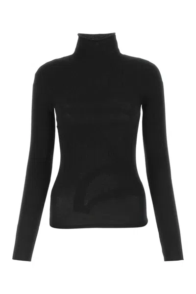 Dion Lee Black Stretch Wool Blend Top In Black