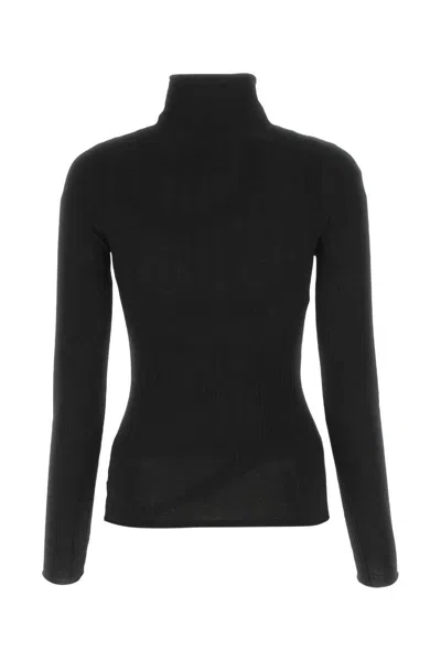 Dion Lee Black Stretch Wool Blend Top In Black