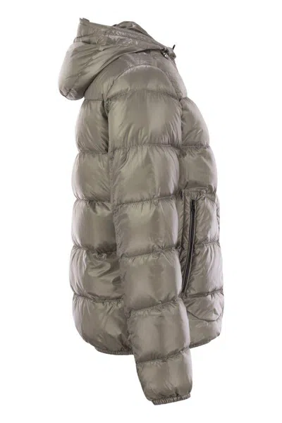 Herno Women's Ultralight Nylon Down Bomber Jacket In Grey