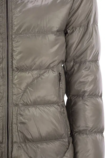Herno Women's Ultralight Nylon Down Bomber Jacket In Grey