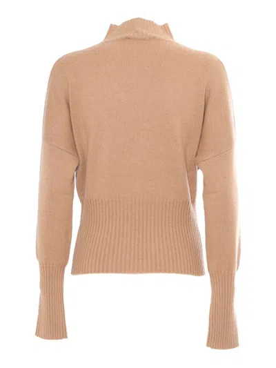 Max Mara Nuccia Camel Sweater/tank/top In Brown