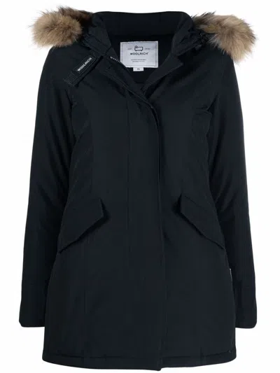 Woolrich Parka Arctic Con Pelliccia Removibile Nero In Blue