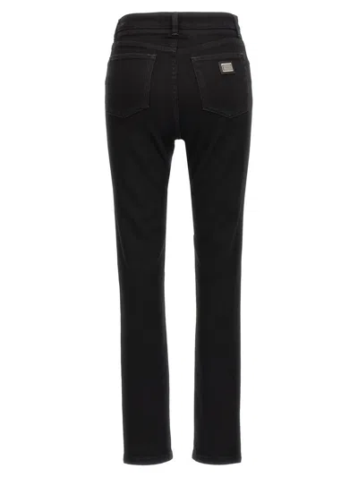 Dolce & Gabbana 5-pocket Trousers Featuring Belt Loops In Black
