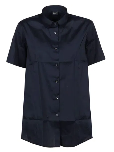 Fay Short Sleeve Shirt In Blue