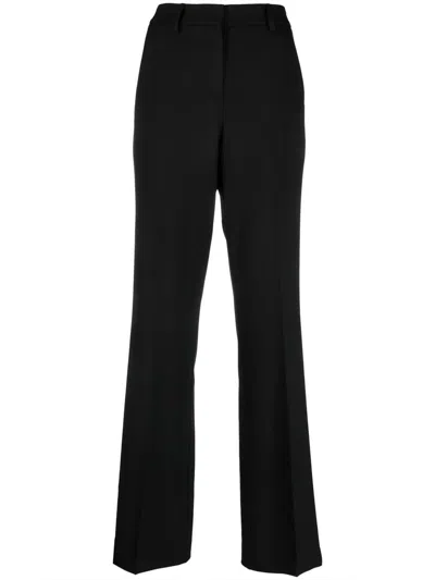 P.a.r.o.s.h Lillie Wide-leg Pants Pressed Crease In Black