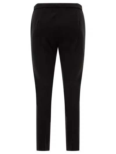Max Mara Women's Viscose Jersey Trousers In Black