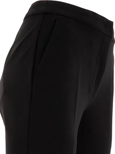 Max Mara Women's Viscose Jersey Trousers In Black