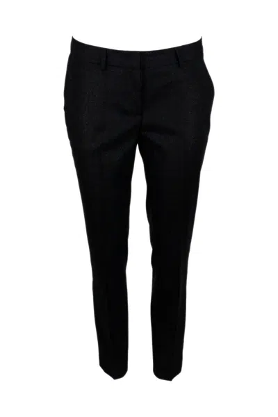 Fabiana Filippi Relaxed-fit Linen Trousers With Elastic Waistband In Black