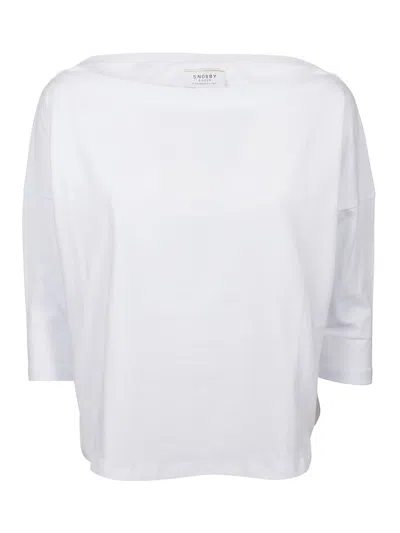 Snobby Sheep Wide-necked T-shirt In White