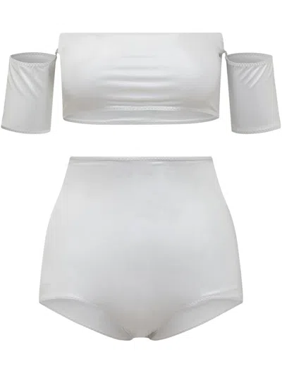 Alessandro Vigilante Shiny Bikini In White
