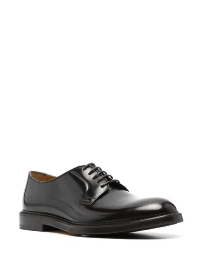 Doucal's Man Lace-up Shoes Midnight Blue Size 6.5 Soft Leather In Brown