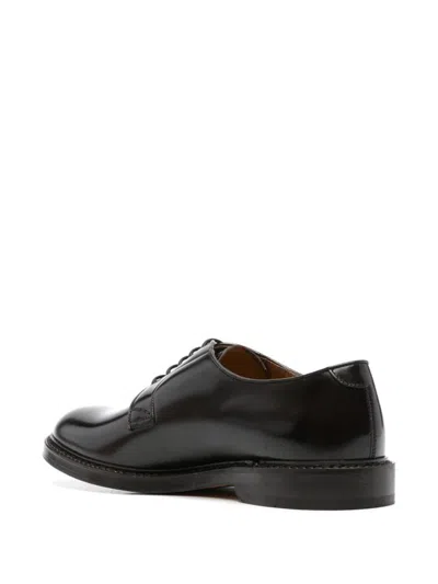 Doucal's Man Lace-up Shoes Midnight Blue Size 6.5 Soft Leather In Brown