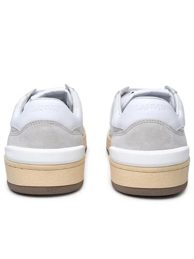 Lanvin White Leather Blend Sneakers In White