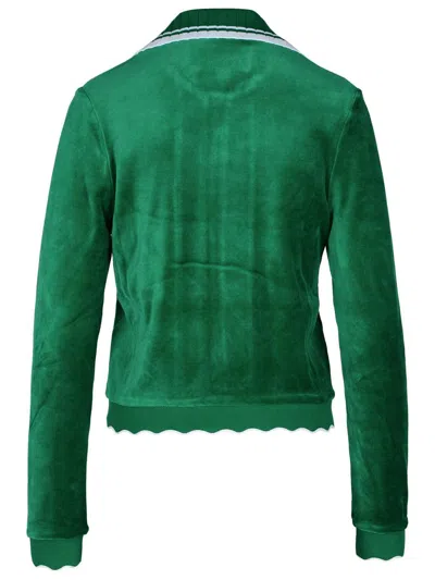 Casablanca Cotton Blend Sweatshirt Side Pockets In Green