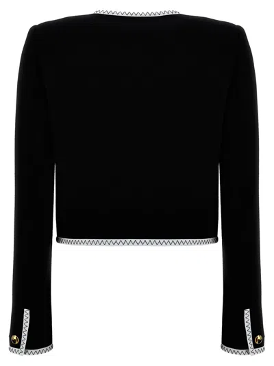 Moschino Crepe Short Jacket Blazer And Suits In Multicolor