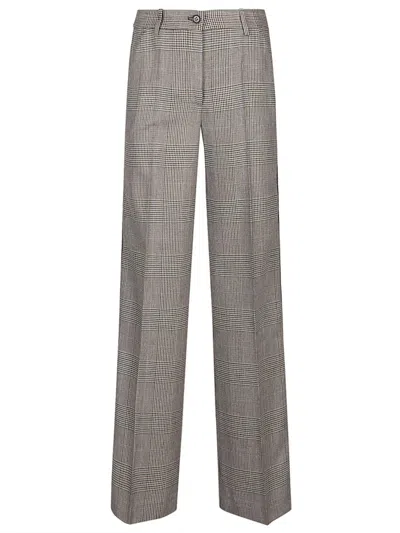 P.a.r.o.s.h Lillie Pants Wide-leg Pressed Crease In Brown