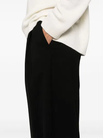P.a.r.o.s.h Parosh Black Tailored Wide-leg Trousers In Black