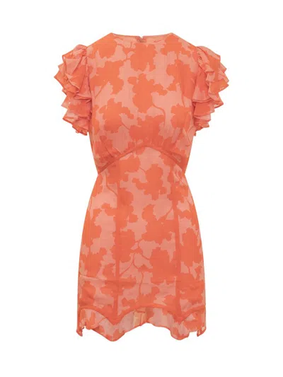 De La Vali Floral-print Dress In Pink