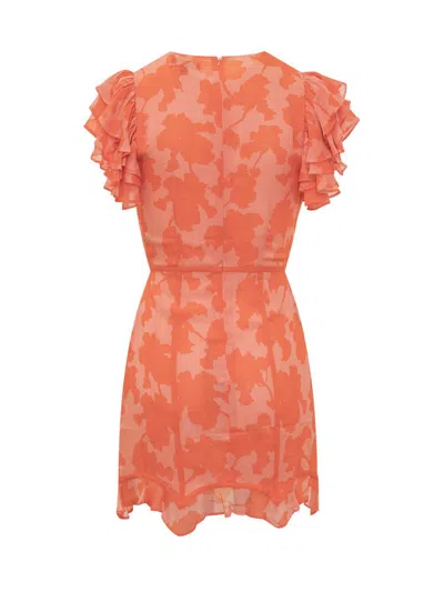 De La Vali Floral-print Dress In Pink