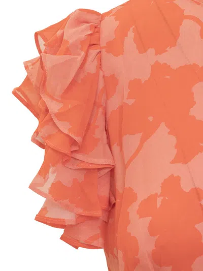De La Vali Floral-print Dress In Pink