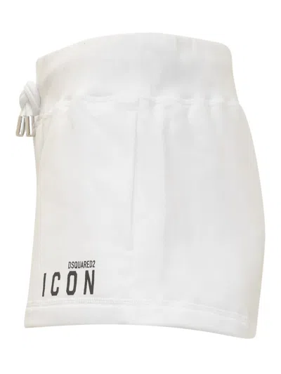 Dsquared2 Icon Track Shorts In White