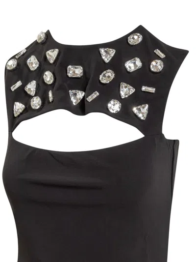 Dsquared2 Crystal-embellished Sleeveless-dress In Black