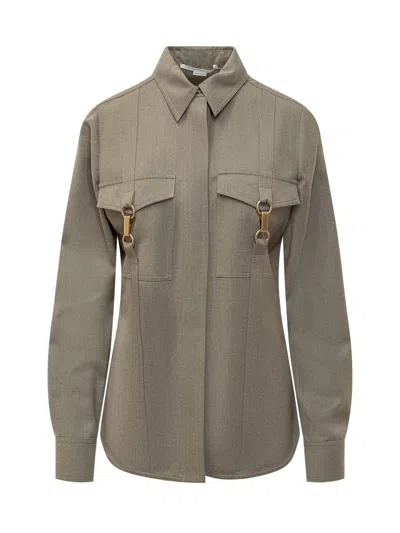 Stella Mccartney Shirt With Buckles In Green