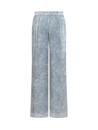 Shop Michael Kors Pants With Petals Decoration In Blue