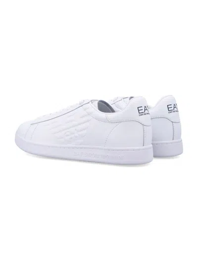 Ea7 White Polyester Sneaker In White