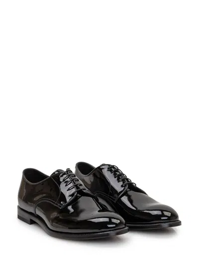 Doucal's Patent Leather Lace-ups In Black
