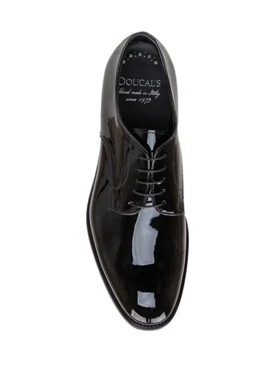 Doucal's Patent Leather Lace-ups In Black