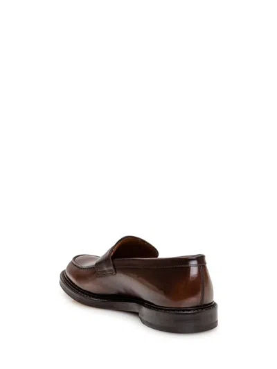 Doucal's Saddle Leather Loafers In Brown