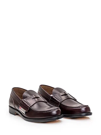College Leather Loafer In Brown