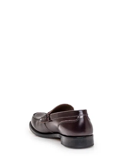 College Leather Loafer In Brown