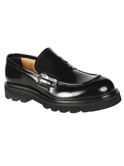 Premiata Royal Chunky Sole Loafer With Penny Strap In Black