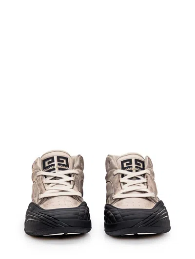 Givenchy Fabric And Leather Sneakers With Intentional Dirties In White