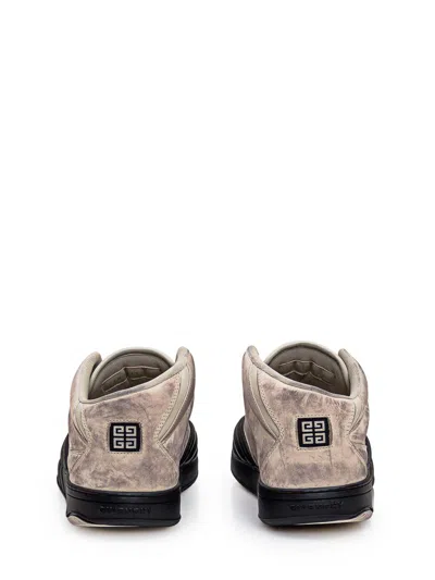 Givenchy Fabric And Leather Sneakers With Intentional Dirties In White